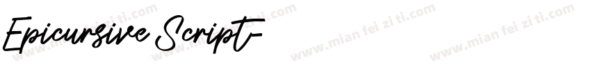 Epicursive Script字体转换